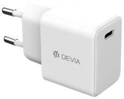 DEVIA GRS hálózati töltő Type-C aljzat (20W, GaN, PD gyorstöltő) FEHÉR (ST386831)