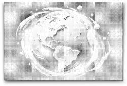  PontPöttyöző - Absztrakt Föld bolygó Méret: 40x60cm, Keretezés: Keret nélkül (csak a vászon), Szín: Piros