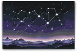 Festés számok szerint - Csillagképek Méret: 40x60cm, Keretezés: Műanyagtáblával
