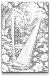  PontPöttyöző - Hárfa a természetben Méret: 40x60cm, Keretezés: Műanyagtáblával, Szín: Kék