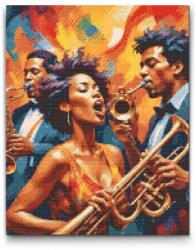Gyémántszemes kirakó - Jazz énekesek Méret: 40x50cm, Keretezés: Kartonlemezen, Gyémántok: Kerek