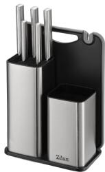Zilan Set cutite profesionale Zilan 7 piese Zilan ZLN1627 cu suport - otel inoxidabil 3CR13, tocator cu ascutitor (ZLN1627)