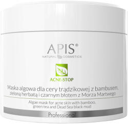 Apis Professional Acne-Stop, mască de alge pentru tenul acneic cu bambus, ceai verde și nămol negru din Marea Moartă, 100 g