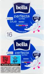 Bella Perfecta Ultra, prosoape sanitare Extra Soft cu aripi, Maxi Blue, 16 buc