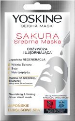  Yoskine Geisha Mask Sakura, mască din țesătură argintie, hrănitoare și de întărire, 20 ml Masca de fata