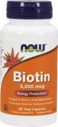 Now Foods Biotin, biotină 5000 g, 60 capsule vegetariene