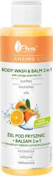 Ava Cleansing Line, gel de duș + loțiune 2 în 1 cu ulei natural de portocale, 200 ml