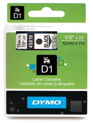 DYMO D1 12mmx7m fekete/áttetsző feliratozógép szalag