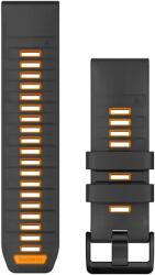 Garmin QuickFit 26mm Graphite/ Spark Orange betéttel szilikon óraszíj