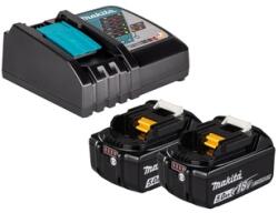 Makita 2xBL1850+DC18RCset incarcator si acumulator 18 V | 5 Ah (2db BL1850 SZETT)