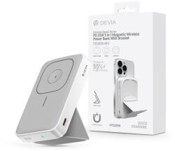 DEVIA Extreme Speed Series 3in1 Magnetic Wireless PD 20W powerbank/állvány - 10.000 mAh - fehér - nextelshop