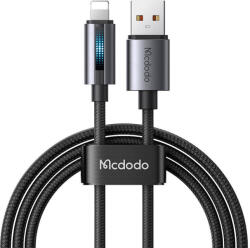 Mcdodo CA-5660 USB-A Lightning kábel villogó fénnyel 1, 2m (fekete) (CA-5660)