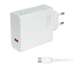 Xiaomi hálózati töltő USB-A aljzat (5V/3A, 120W, gyorstöltő + USB-C kábel) fehér 'Gigapack csomagolás' (MDY-13-EE + TYPE-C) (MDY-13-EE + TYPE-C Giga)