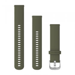 Garmin óraszíj vivomove 3 mohazöld szilikon, ezüst csattal (QR 20 mm) (010-12924-11) (010-12924-11)