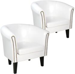 Miadomodo Set fotoliu Chesterfield, 58 x 71 x 70 cm, alb (CSSEL01A0ws02ER)