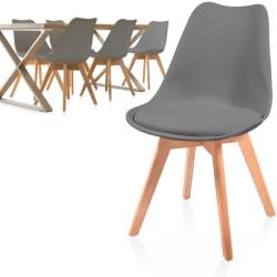Miadomodo Set de scaune de sufragerie, gri, 6 piese (ESST04gr06ER)