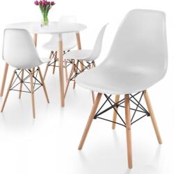 Miadomodo Set de 4 scaune de sufragerie cu scaun din plastic (ESST03ws04ER)