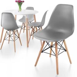 Miadomodo Set de 4 scaune de sufragerie cu scaun din plastic (ESST03gr04ER)