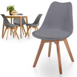 Miadomodo Set de scaune de sufragerie, 4 piese, gri (ESST04gr04ER)