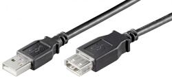 MicroConnect USB 2.0 hosszabbító kábel 5m (USBAAF5B) (USBAAF5B)