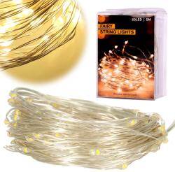 Inlea4Fun Dekoratív fénydrót 5 m 50 LED Inlea4fun - meleg fehér (IA-KX5254)