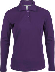 Kariban Női galléros póló Kariban KA244 Ladies' Long-Sleeved polo Shirt -S, Purple