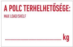  munkavédelmi matrica önt. 60x20mm a polcterhelhetősége