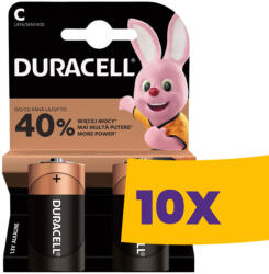 Duracell C LR14 extra tartós baby elem 2db (Karton - 10 csomag)