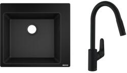 Hansgrohe Készlet konyhai csaptelep Hansgrohe Focus 31815670, gránit mosogató Hansgrohe S 51 43312170