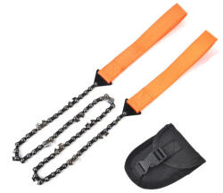 DRAGOWA Tactical Pocket Survival láncfűrész nejlon tokkal Billy, narancssárga