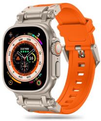 Tech-Protect TP1843 Tech-Protect Delta Pro Apple Watch 6 / 7 / 8 / 9 / 10 / SE / ULTRA 1 / 2 (44/45/46/49mm) óraszíj, Narancs-titanium (TP1843)