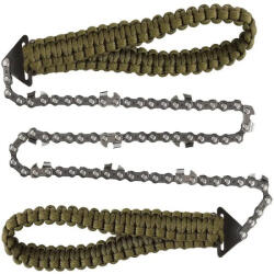 DRAGOWA Tactical DRAGOWA Drujbă tactică de buzunar cu mâner paracord Wander, verde Fierastrau