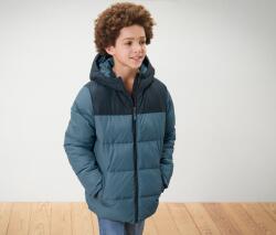 Tchibo Fiú termokabát, füstkék/sötétkék Füstkék-sötétkék colorblocking dizájn 122/128