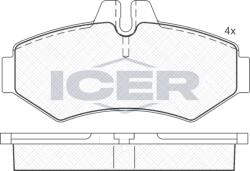 ICER fékbetétkészlet, tárcsafék ICER 141289 (141289)
