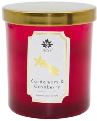 Arôme karácsonyi illatgyertya elegáns üvegben - 125 g - Cardamon & Cranberry (IMO-TCO-8595556469132)