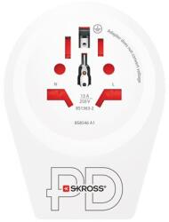 SKROSS Adapter, Európába utazóknak, USB-C, gyorstöltés, földelt, SKROSS (SKWTEUSB) - pencart