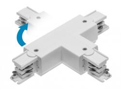 GTV XAE-LKTRZWLB-00 T Állítható csatlakozó X-RAIL háromfázisú gyűjtősínhez, 166x101 mm, belső/külső, bal, fehér (XAE-LKTRZWLB-00)