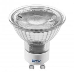 GTV LD-SZ5010-30 LED izzó 5W, GU10, SMD 2835, meleg fehér, AC220-240V, üveg, sugárzási szög 38*, 400lm, 43mA (LD-SZ5010-30)