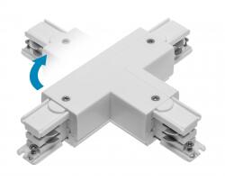 GTV XAE-LKTRZWPB-00 T Állítható csatlakozó X-RAIL háromfázisú gyűjtősínhez, 166x101 mm, belső/külső, jobb, fehér (XAE-LKTRZWPB-00)