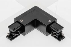 GTV XAE-LKLPWC-10 L csatlakozó 90° 3-áramkörű X-RAIL-hez, 101x101mm, belső, fekete (XAE-LKLPWC-10)