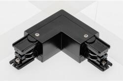 GTV XAE-LKLLZC-10 Csatlakozó L 90° 3-áramkörű X-RAIL-hez, 101x101mm, külső, fekete (XAE-LKLLZC-10)