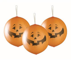Halloween Tök Pumpkin léggömb, lufi 3 db-os 18 inch (45 cm) szalaggal (MLG306385)