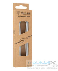 Tactical Smooth Thread USB-C / Lightning töltő- és adatkábel, 0.3m, fehér