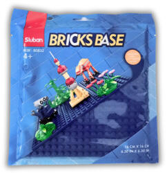 Sluban 16x16 cm-es alaplap építőjátékokhoz - kék (M38-B0832K)