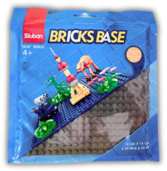 Sluban 16x16 cm-es alaplap építőjátékokhoz - szürke (M38-B0832SZ)