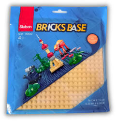 Sluban 16x16 cm-es alaplap építőjátékokhoz - barna (M38-B0832B)