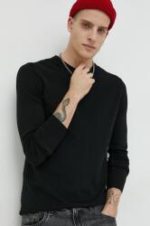 HUGO BOSS gyapjú pulóver könnyű, férfi, fekete - fekete XXL - answear - 33 990 Ft