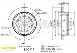 FREMAX Disc frana FREMAX BD-2917