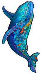  Lenyűgöző Kék bálna fa puzzle L Prémium fa doboz