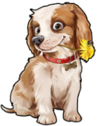 Aranyos kutya fa puzzle L Papír doboz